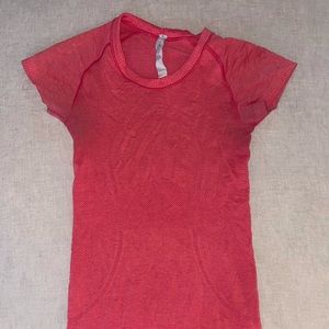 Lululemon hot pink swiftly tank short sleeve top